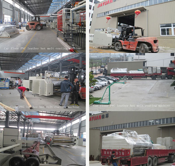 Car floor PVC leather hot melt coating machine